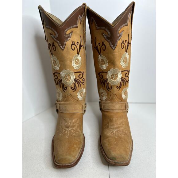 Botas Diligencia Women's Riding Cowboy/Cowgirl Leather Embroidered Boots Sz10 - Picture 1 of 13